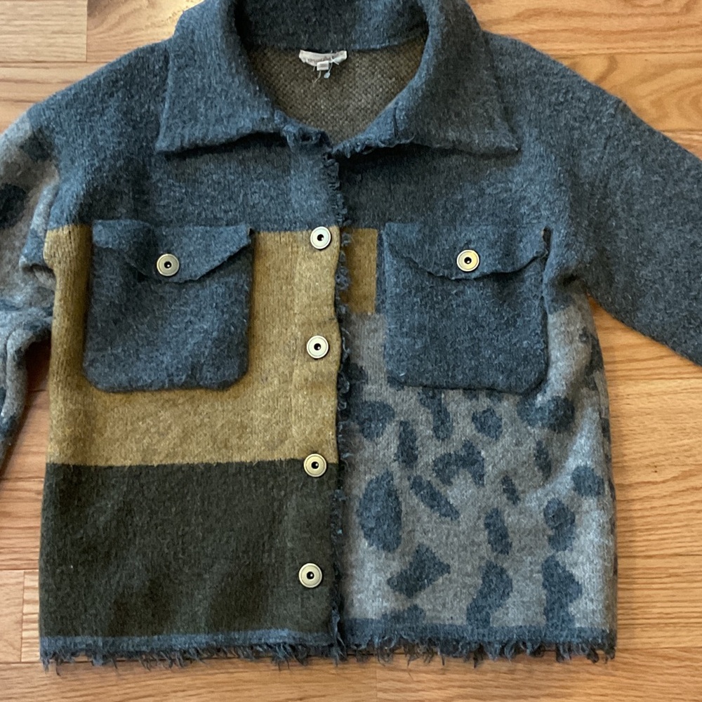 Mystree Leopard Patchwork Stylish Women's Gray Ol… - image 3